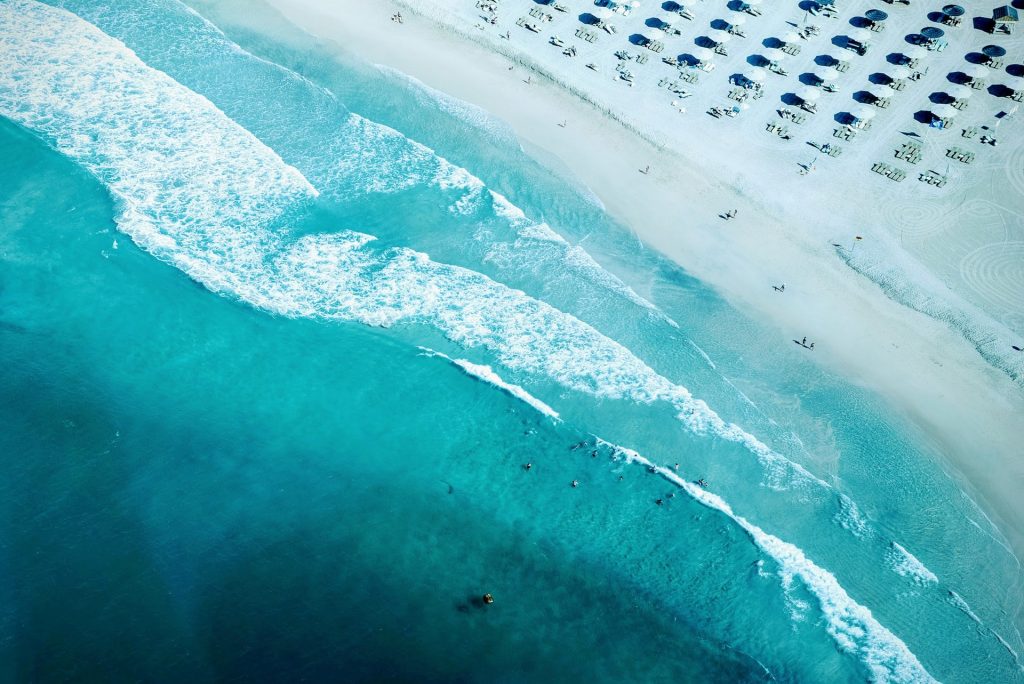 Beautiful aerial photo of seashore, it is one of the best area foramazing photography
