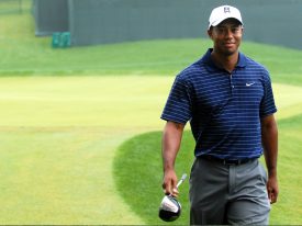 Tiger woods is promoting famous fashion icon
